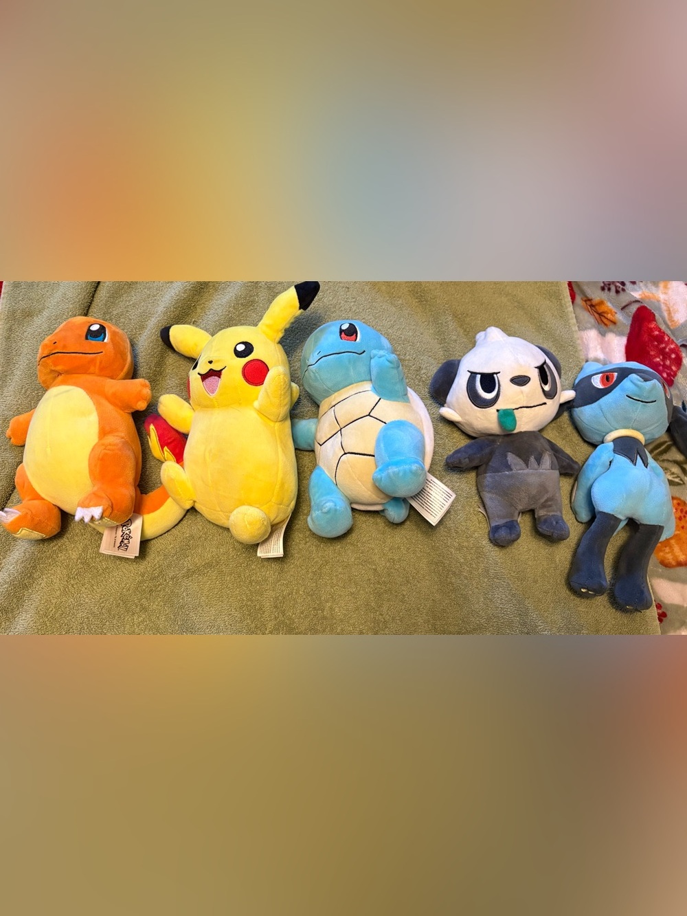 Pokemon Plush Set - Pikachu, Charmander, Squirtle & More